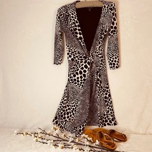 Leopard Print Wrap Dress